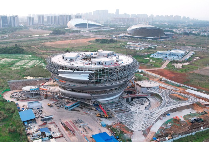 The Hainan Science Museum by Ma Yansong/MAD Architects. Photograph by China Construction Eighth Engineering Division Corp., Ltd.