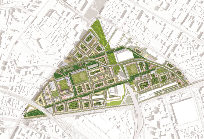 Plano de situación. SERP & MOLOT FACTORY por MVRDV. Imagen Cortesía de MVRDV.
