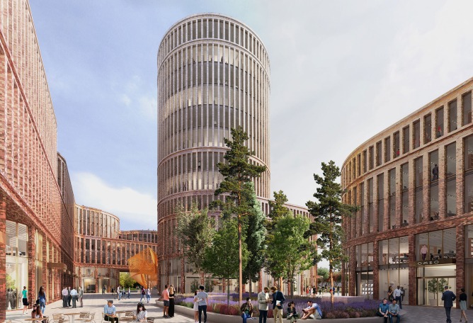 Fabryczna offices draws inspiration from the city’s distinct industrial heritage reimagined for contemporary use. Image by MVRDV
