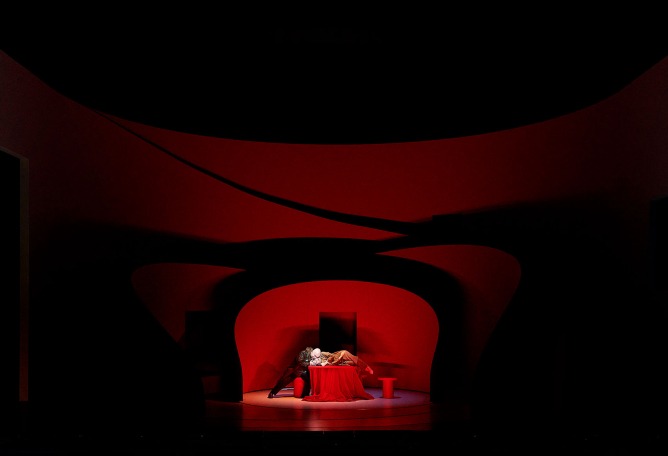 Set Design for Rigoletto in Basel by Pierre Yovanovitch. Photography by Matthias Baus