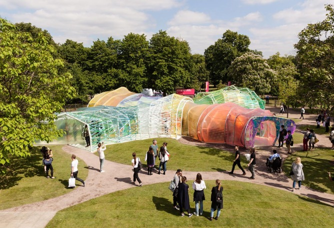 Pabellón de la Serpentine 2015 proyectado por selgascano (25 de junio – 18 de octubre 2015). Fotografía por Lewis Ronald/Cortesía de Serpentine Gallery. 