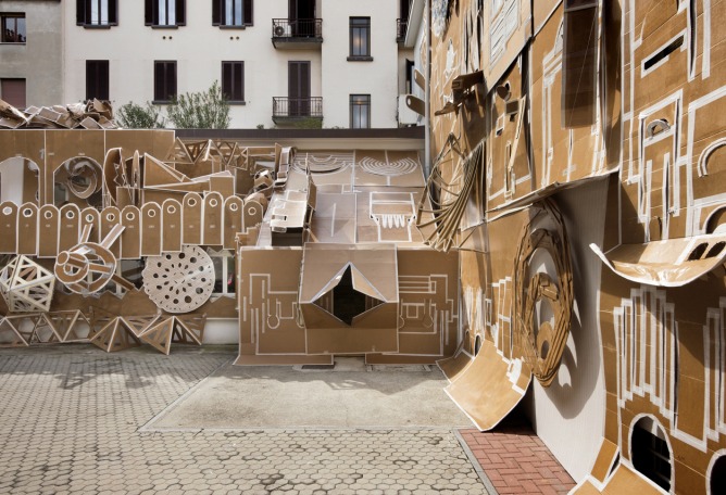 Pop-Up Building Milan by Daniel González. Potography © Carola Merello. Courtesy of the artist and Marsèlleria