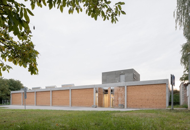 Technical Services Base Lysolaje by Progres architekti. Photogragph by Alex Shoots Buildings.
