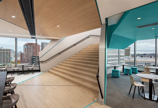 Akamai Technologies Global Headquarters by Sasaki. Photograph by Anton Grassl/ESTO. Courtesy of Sasaki.