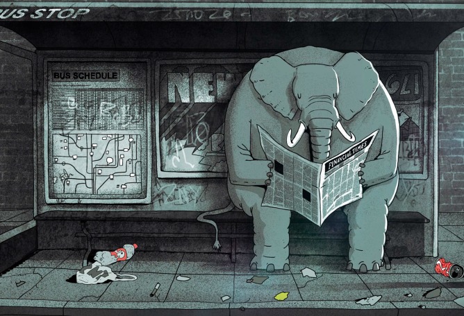 The Turning Point por Steve Cutts