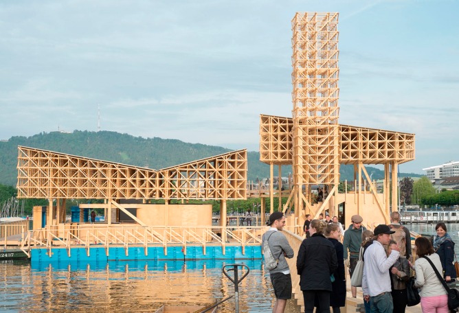 Vista del Pabellón de Reflejos para Manifesta 11 por Studio Tom Emerson. Fotografía © Studio Tom Emerson.