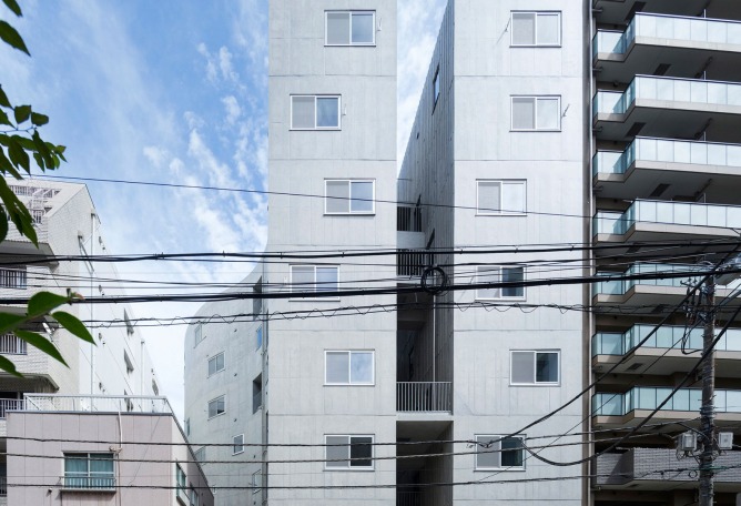 Organic shapes generated by lights and shadows. Tenjincho Place