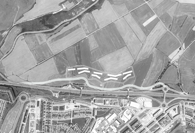 Plano de situación. Centro de coordinación de seguridad y emergencias de Navarra por Vaillo+Irigaray Architects