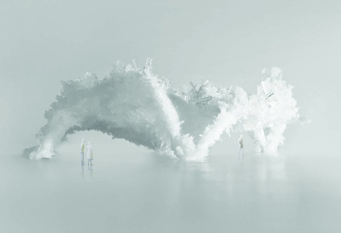 Crystallization experiments at waiwai office. Image courtesy National Pavilion UAE – La Biennale di Venezia and waiwai.