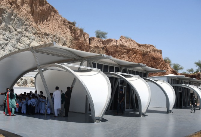 Pakistan. EAA Foundation Tents by Zaha Hadid Architects. Photograph by EEA