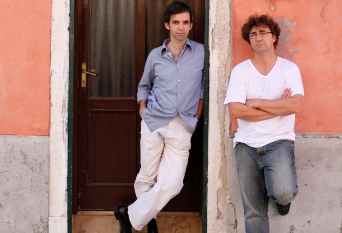 Alfredo Hubert Klumpner en Venecia  junto a Alfredo Brillembourg.