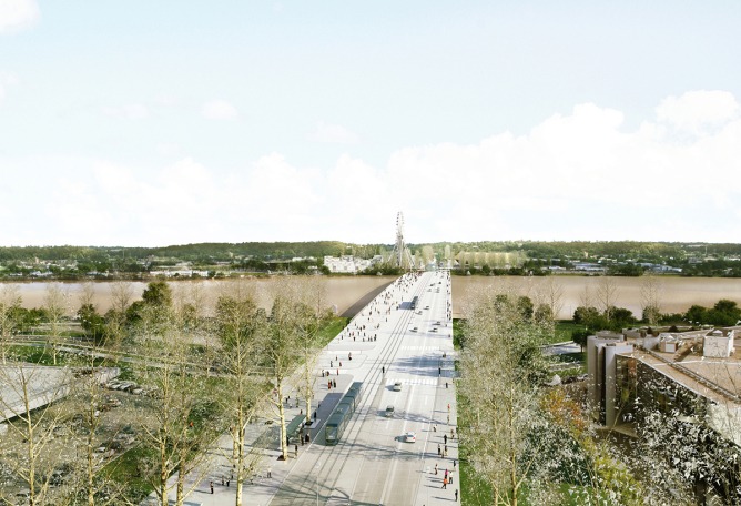 Pont Jean-Jacques Bosc. Image © courtesy of OMA.