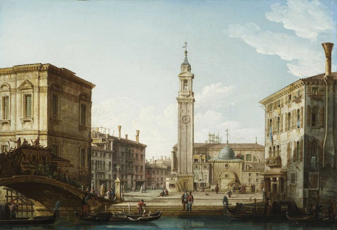 Il campo SS. Apostoli dal Rio SS. Apostoli. Archives of Landscape Paintings, Pietro Bellotti. Another Canaletto. Image courtesy of Ca’ Rezzonico.